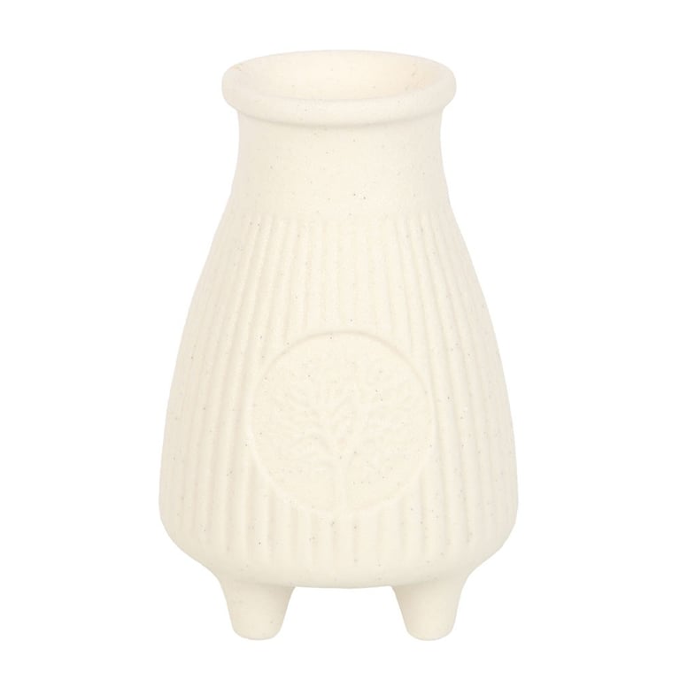 Ceramic Palo Santo Brick Burner with Ribbed Design for Spiritual Purification and Decoration