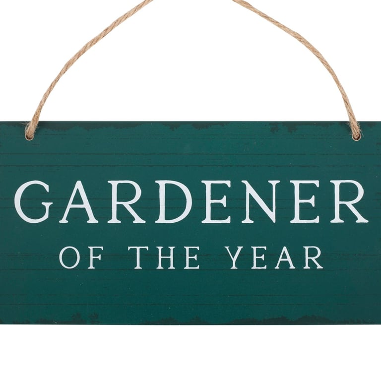 Gardener of the Year Hanging Sign - Perfect Birthday Gift for Green Fingers Home Decor