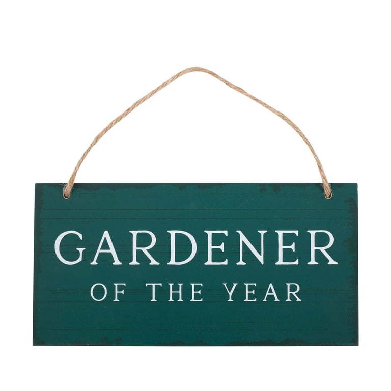 Gardener of the Year Hanging Sign - Perfect Birthday Gift for Green Fingers Home Decor