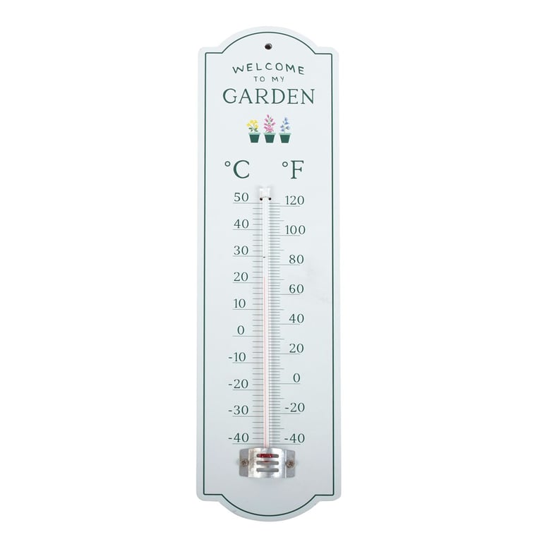 Welcome to My Garden Wall Thermometer - Easy-to-Use Temperature Gauge for Gardens & Greenhouses