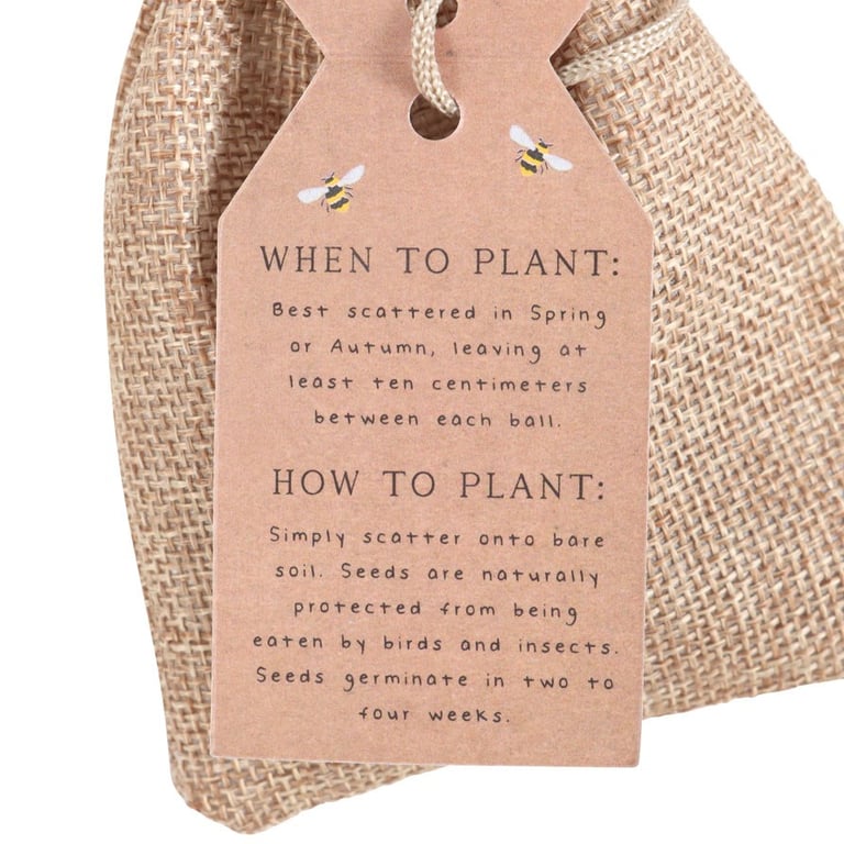 24 Wildflower Seed Balls - UK Made Eco Friendly Plantable Gifts for Garden