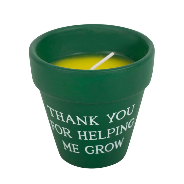 Thank You For Helping Me Grow Citronella Wax Candle - Elegant Outdoor Garden Gift with Insect Repellent