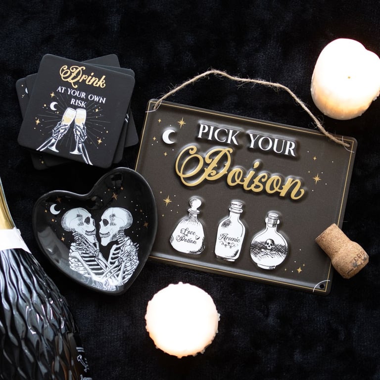 Skeleton Couple Heart Trinket Dish - Unique Valentine s Day Gift or Anniversary Token