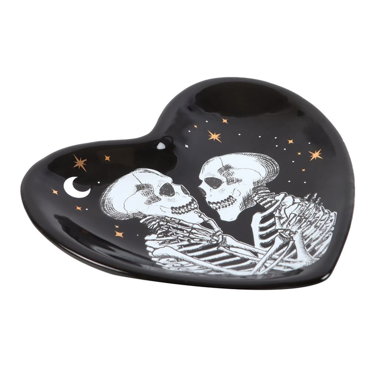 Skeleton Couple Heart Trinket Dish - Unique Valentine s Day Gift or Anniversary Token