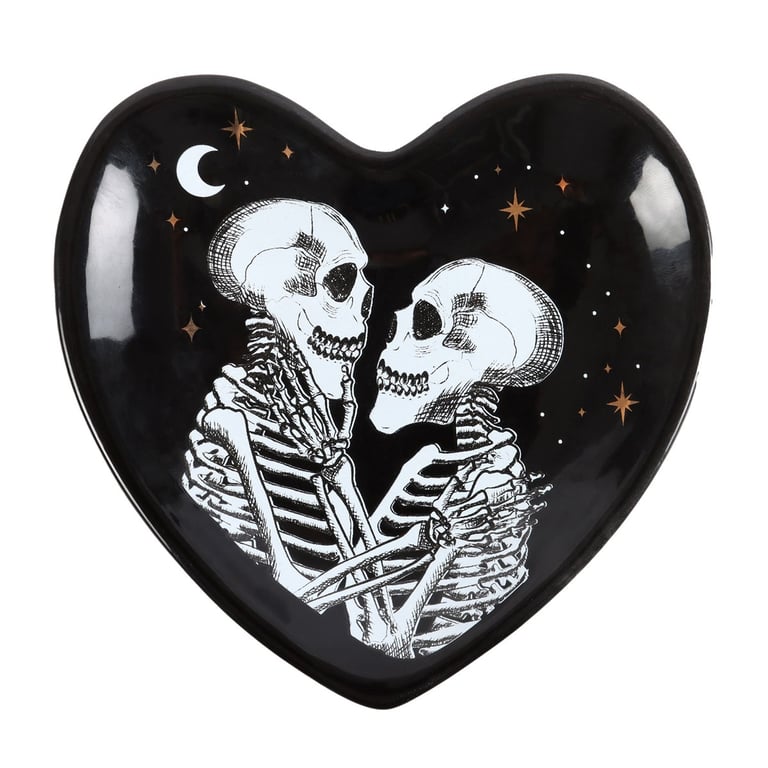 Skeleton Couple Heart Trinket Dish - Unique Valentine s Day Gift or Anniversary Token