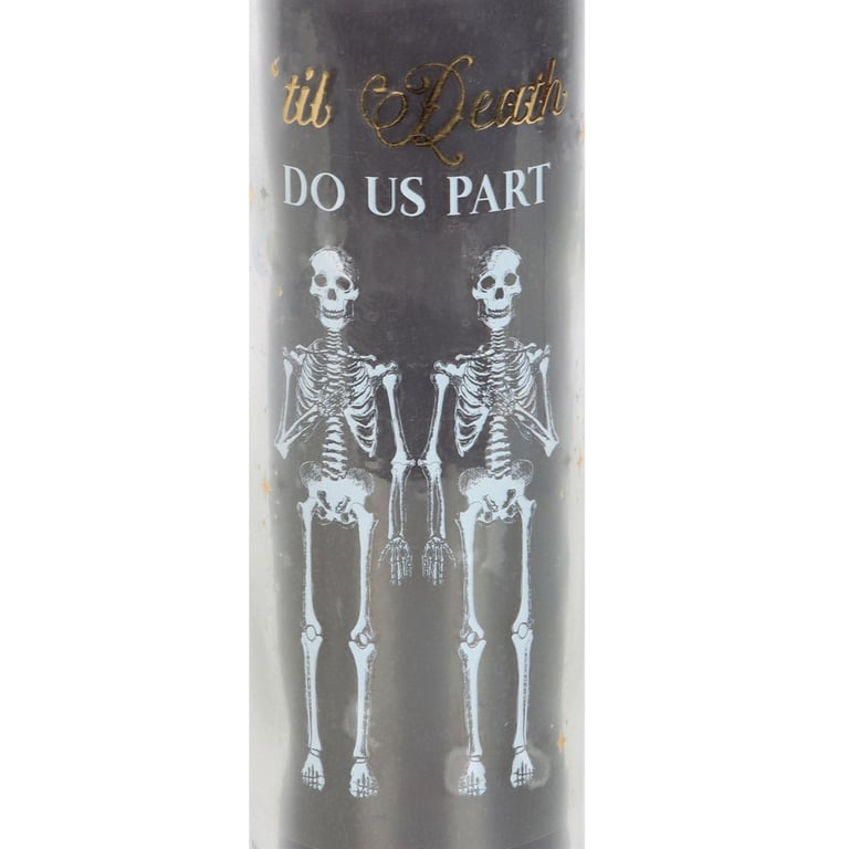 Til Death Do Us Part Amber Noir Skeleton Couple Black Candle