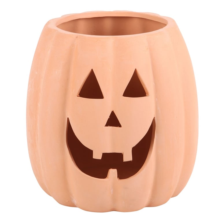 25cm Terracotta Year-Round Halloween Decoration with Battery Operated Light