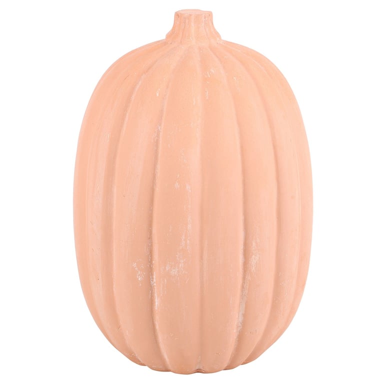 30cm Terracotta Pumpkin Decoration - Year-Round Halloween Ornament