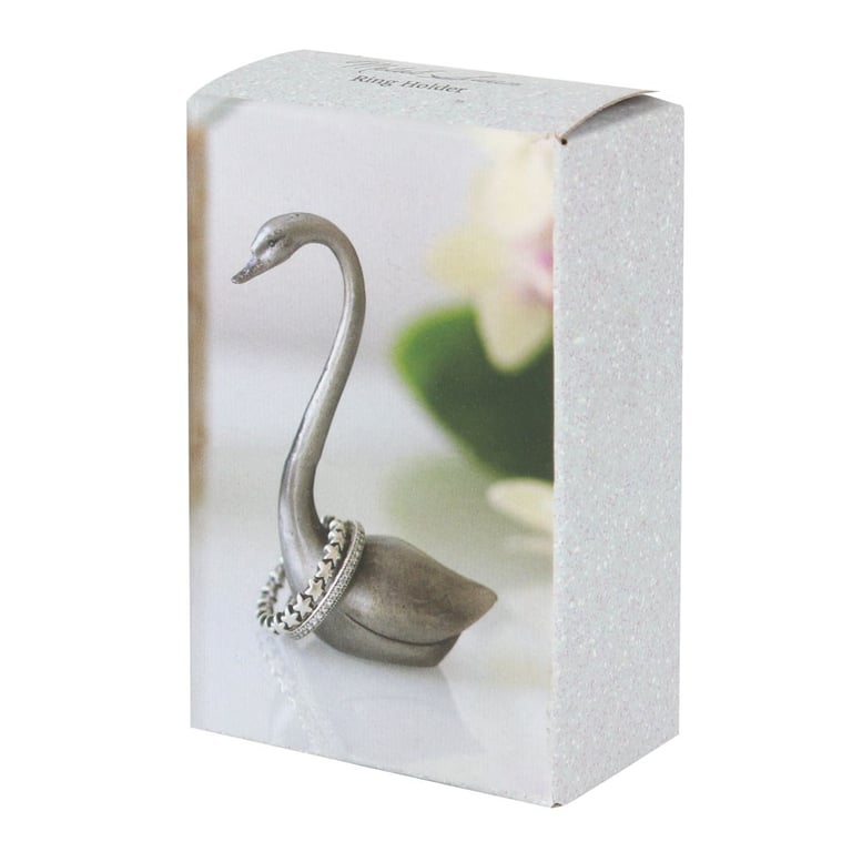 Metal Swan Ring Holder - Elegant Iron Ring Storage for Vanity or Dressing Table