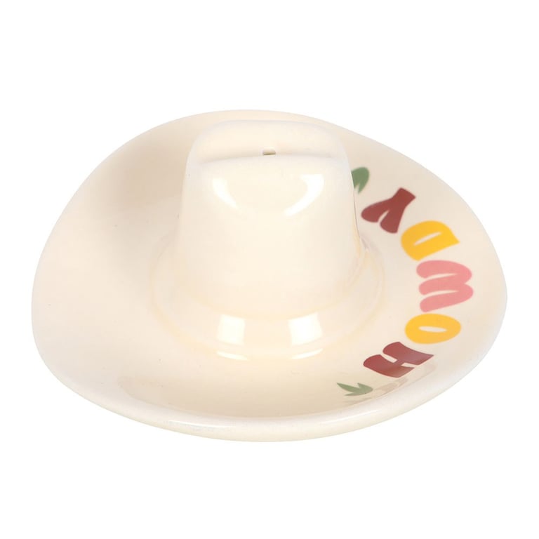 Retro Howdy Cowboy Hat Incense Holder & Trinket Dish