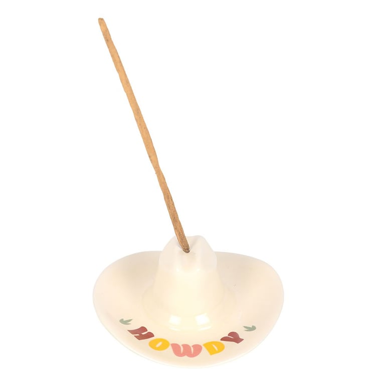 Retro Howdy Cowboy Hat Incense Holder & Trinket Dish