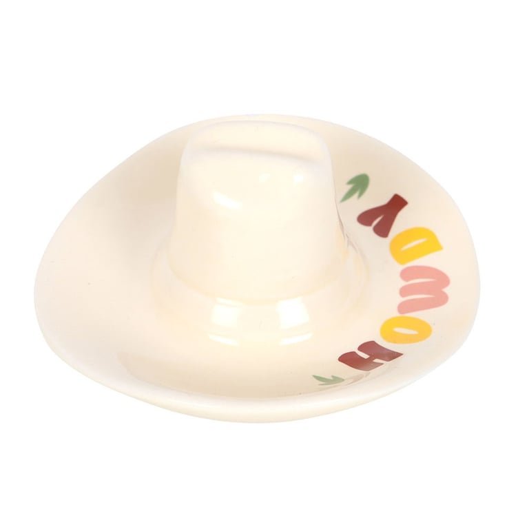 Cowboy Hat Trinket Dish - Rodeo Themed Jewelry Organizer with Howdy Message