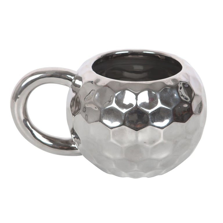 Silver Disco Ball Mug - Retro Sparkle Ceramic 400ml Coffee Cup