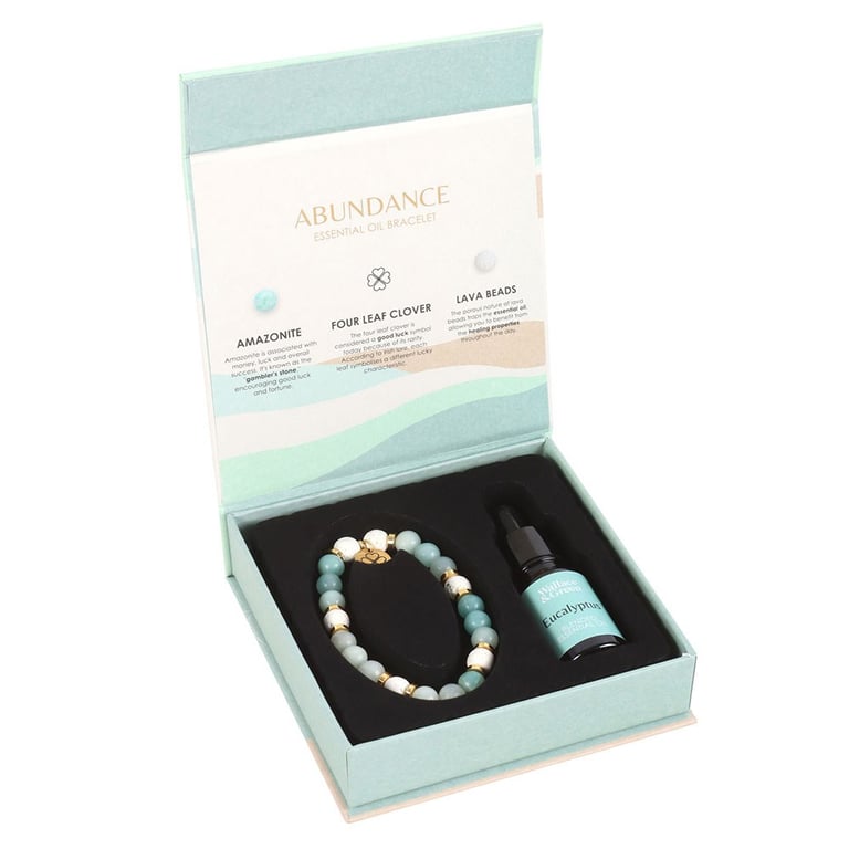 Amazonite Crystal Essential Oil Abundance Healing Bracelet