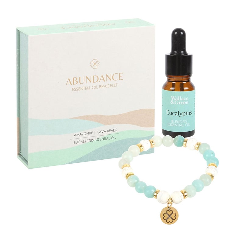 Amazonite Crystal Essential Oil Abundance Healing Bracelet