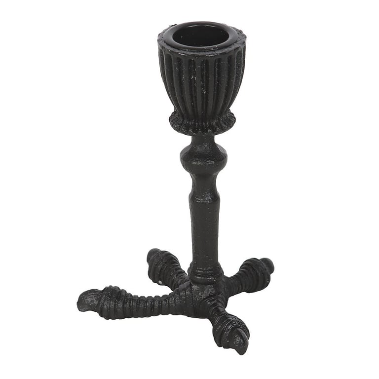 Raven Claw Taper Candle Holder - Gothic Home Decor and Halloween Decoration