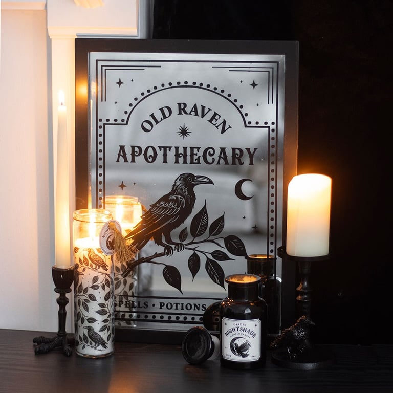 Raven Claw Taper Candle Holder - Gothic Home Decor and Halloween Decoration