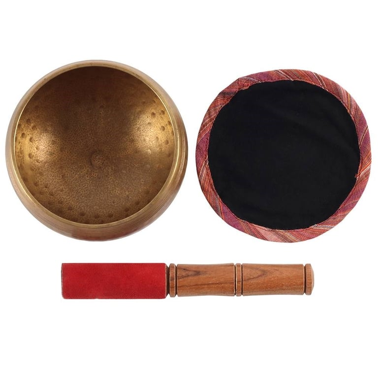 12cm Hammered Brass Singing Bowl for Meditation and Energy Clearing