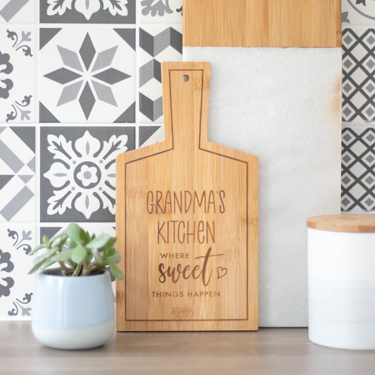 Grandma s Kitchen 100 Bamboo Serving Board - Eco-Friendly & Food Safe Baking Supplies