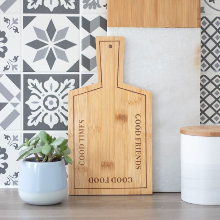 Good Times Bamboo Serving Board - Eco-Friendly and Food Safe
