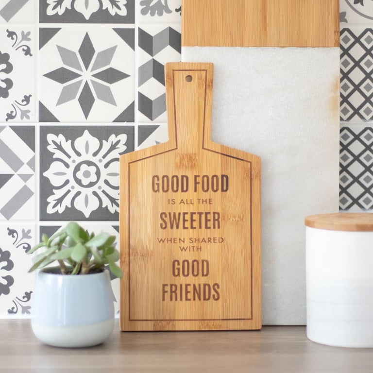 Eco-Friendly Bamboo Serving Board - Good Food Shared With Friends