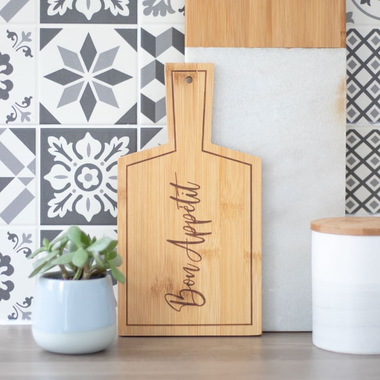 Bamboo Bon Apptit Serving Board - Eco-Friendly & Food Safe