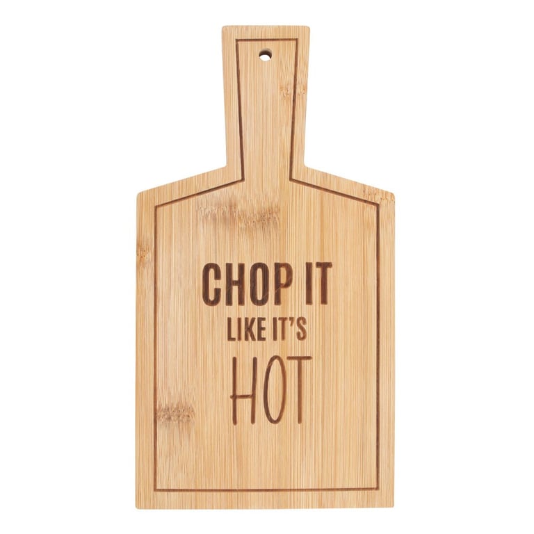 Chop It Like It s Hot Bamboo Serving Board - Eco-Friendly Kitchen Decor, Food Safe & Hand Wash Only
