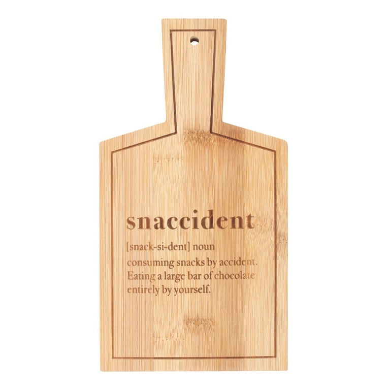 Snaccident Bamboo Serving Board - Eco-Friendly & Durable Food Safe Board for Gatherings