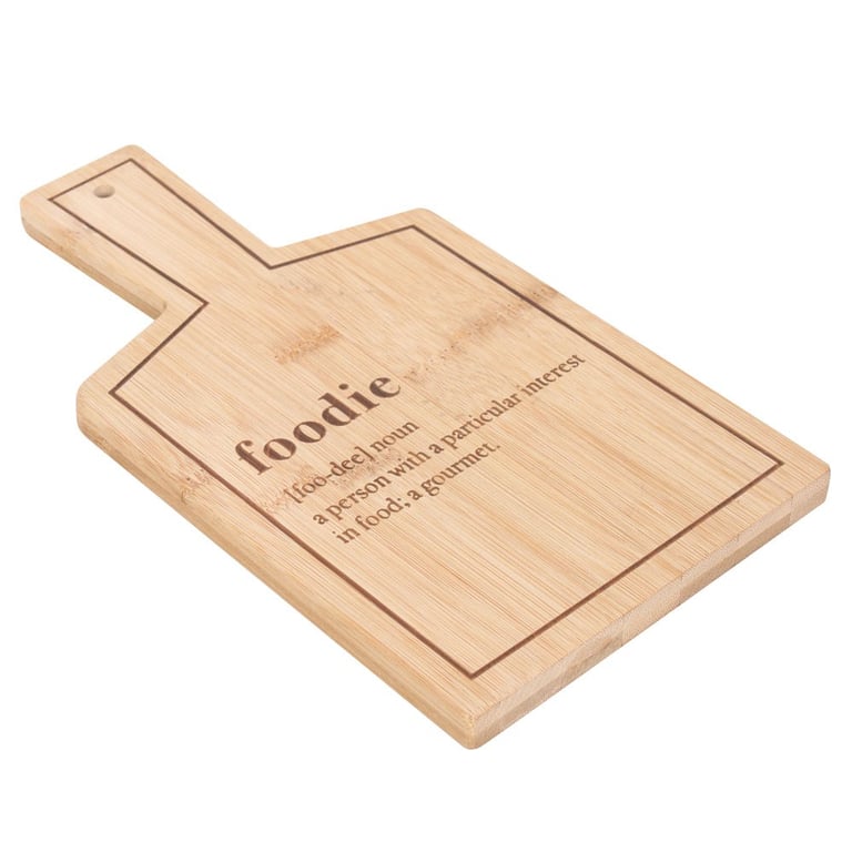 Bamboo Foodie Serving Board - Eco-Friendly & Food Safe Gift Idea