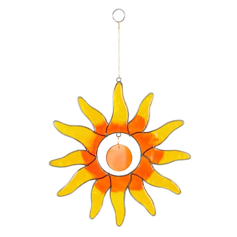 Orange Sun Suncatcher - Ethically Sourced Home Decor Item