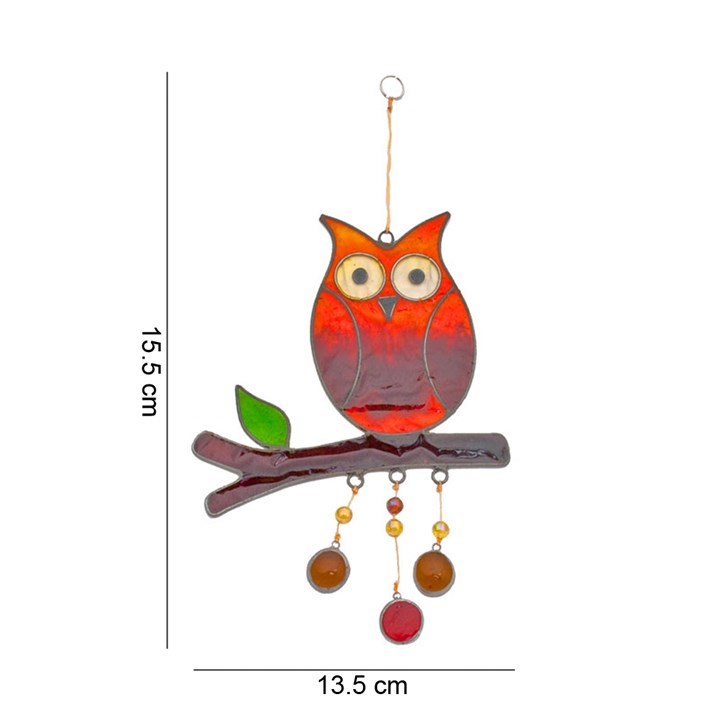 Ethereal Owl On A Branch Suncatcher - Ethical Home Decor for Windows