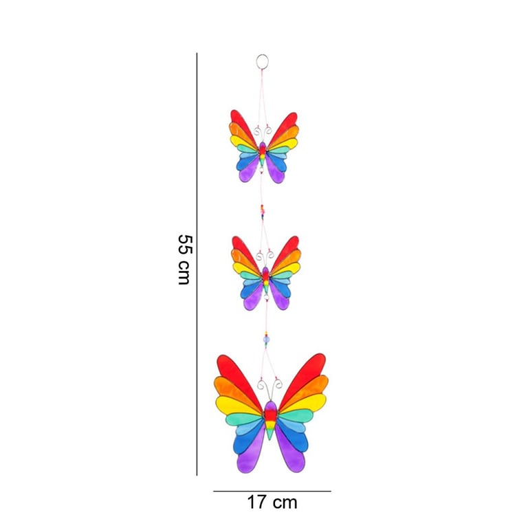 Multi Coloured Ethically Sourced Butterfly Sun Catcher Decoration