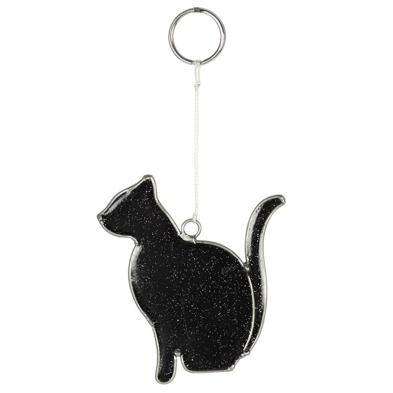 Mystical Black Cat Resin Suncatcher - Sparkling Home Decor