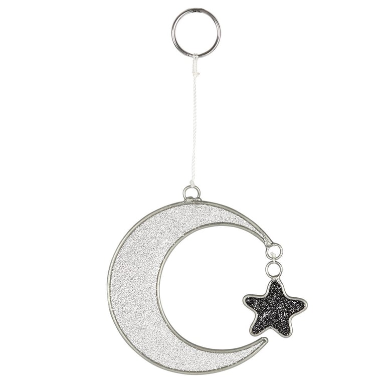 Mystical Crescent Moon Sparkling Suncatcher - Magical Home Decor