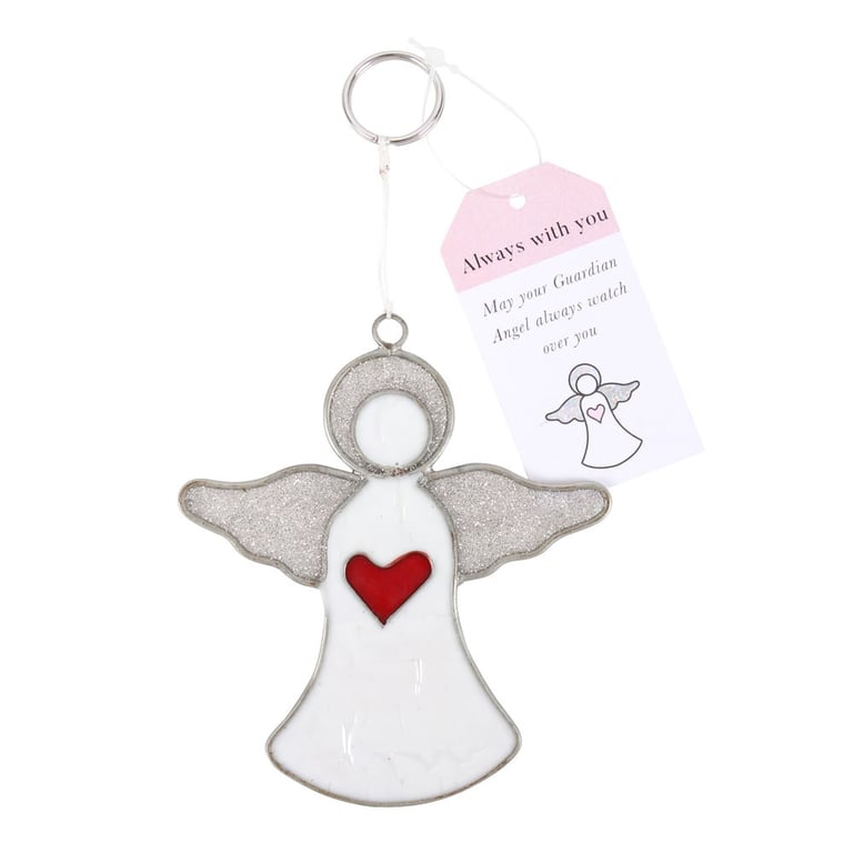 Handcrafted Guardian Angel Suncatcher - Elegant Home Decor Gift