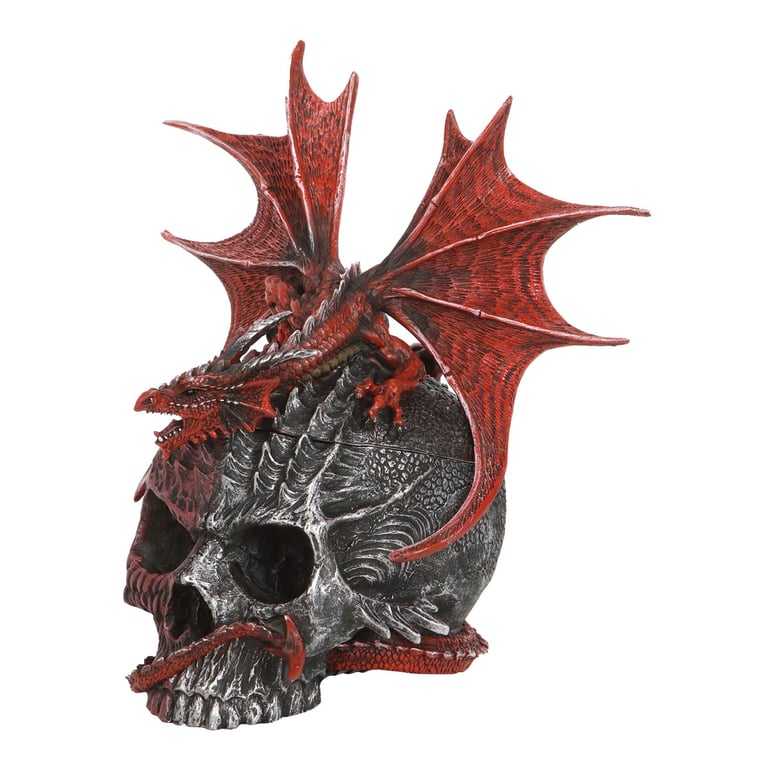 Serpent Infection Dragon Skull Ornament - High-Quality Resin Collectible