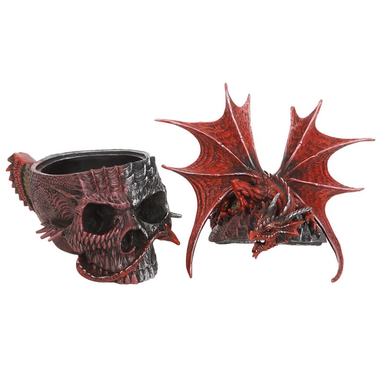 Serpent Infection Dragon Skull Ornament - High-Quality Resin Collectible