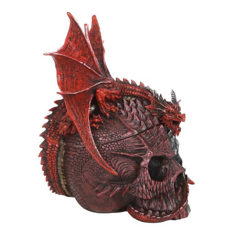 Serpent Infection Dragon Skull Ornament - High-Quality Resin Collectible