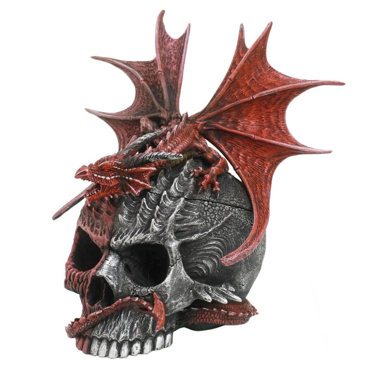 Serpent Infection Dragon Skull Ornament - High-Quality Resin Collectible