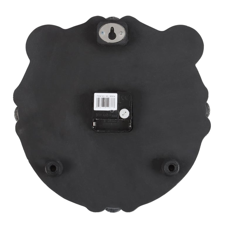 11.5in Hands of Death Resin Clock - Unique Skull-Shaped Timepiece for Home Decor