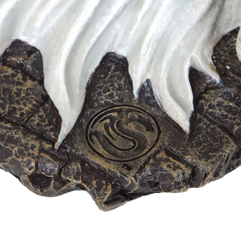 11.5in Resin Blindfolded Angel Figurine - Gothic Home Decor with Skull Accents