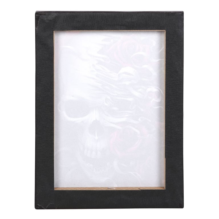 Skulls n Roses 19x25cm Dark Art Canvas Plaque - Gothic Home Decor by Spiral Direct
