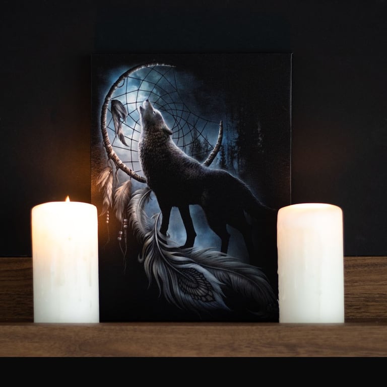 Spiral Direct 19x25cm From Darkness Canvas Plaque - Dark Artwork for Gothic Decor