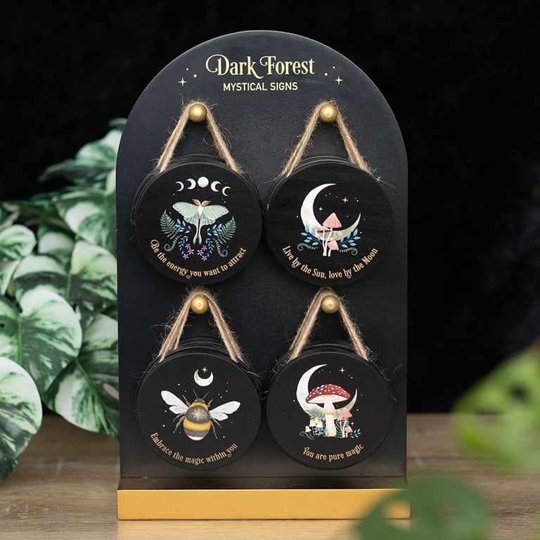 Dark Forest Signs - Set of 24 Hanging Motivational Wall Art Display