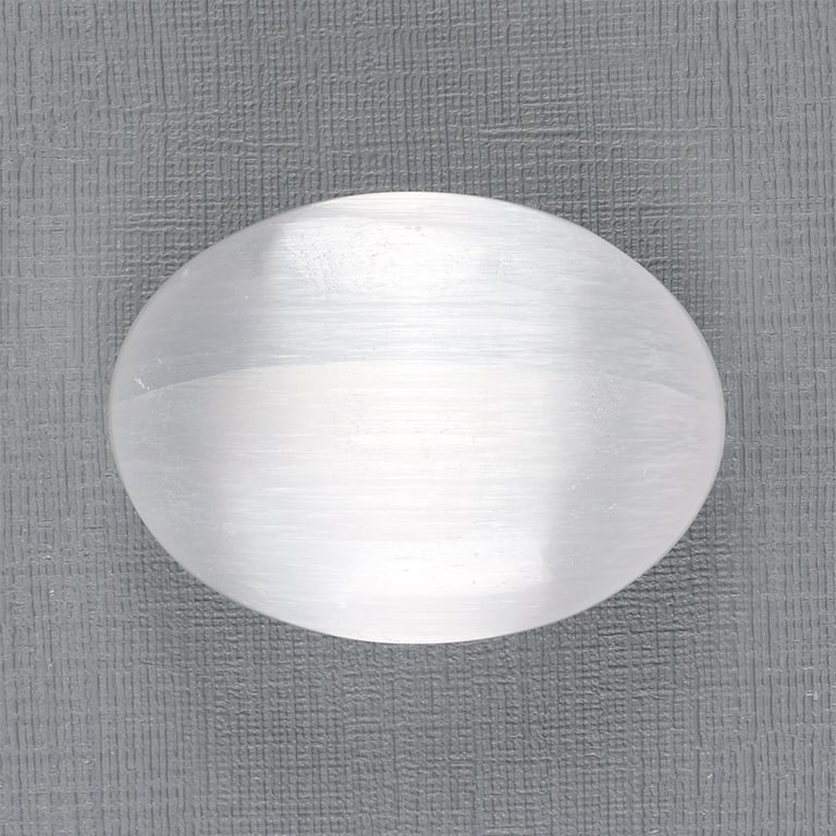 Selenite Palm Stone - Crystal Healing Tool for Yoga & Meditation