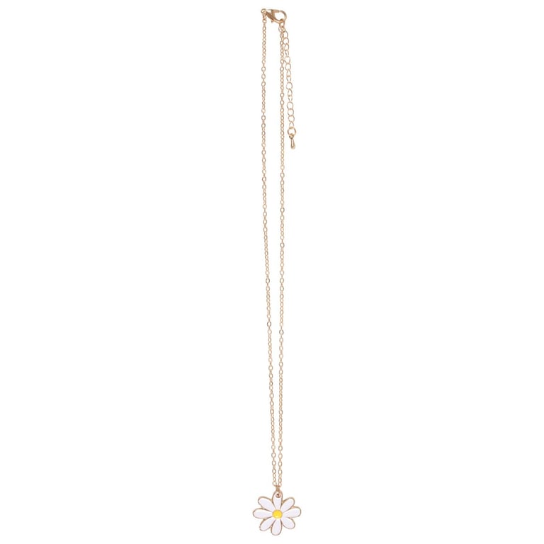 Daisy Pendant Necklace - Dainty 22cm Chain Necklace with Positive Vibes