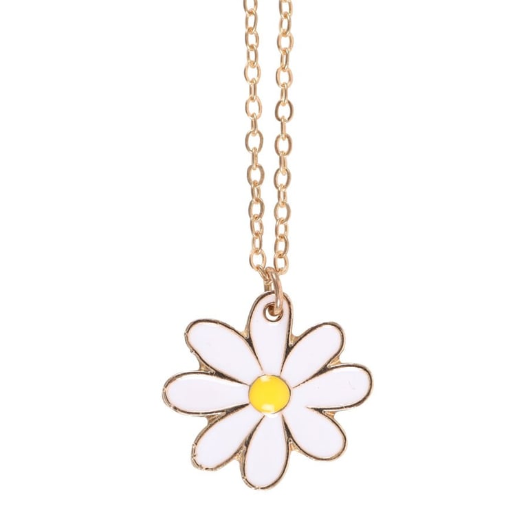Daisy Pendant Necklace - Dainty 22cm Chain Necklace with Positive Vibes
