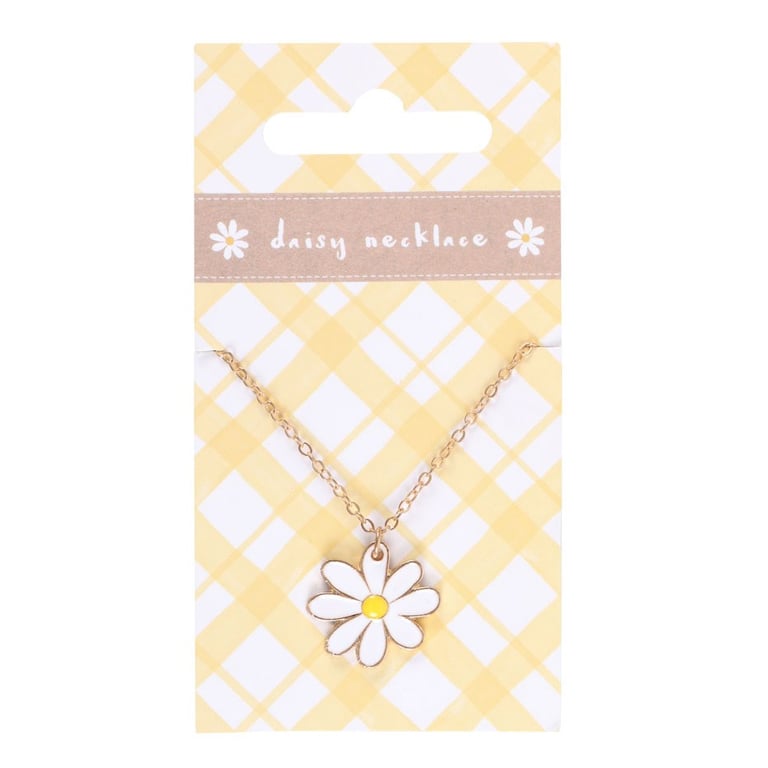 Daisy Pendant Necklace - Dainty 22cm Chain Necklace with Positive Vibes