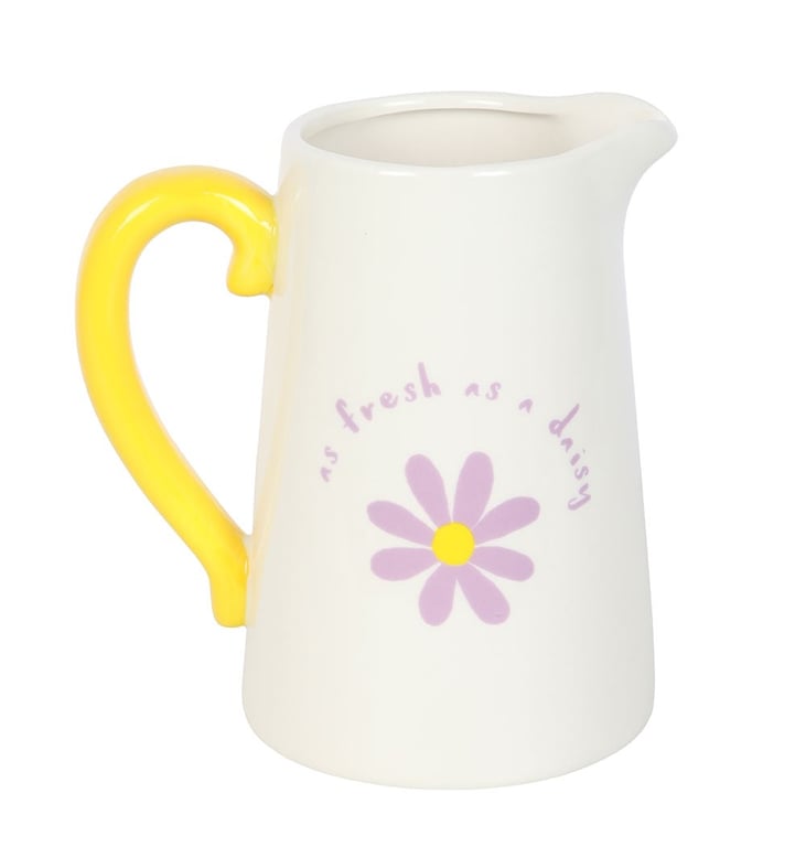 Fresh as a Daisy Ceramic Flower Jug - 1100ml Capacity Home Decor