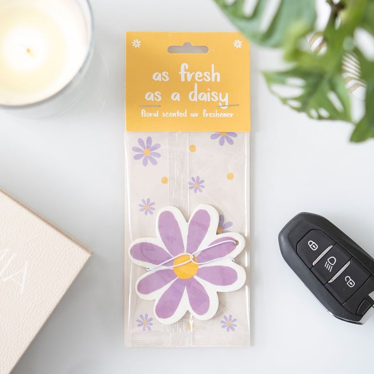 Daisy Floral Scented Air Freshener - Clean Car Fragrance with Uplifting Floral Scent